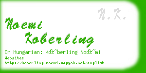 noemi koberling business card